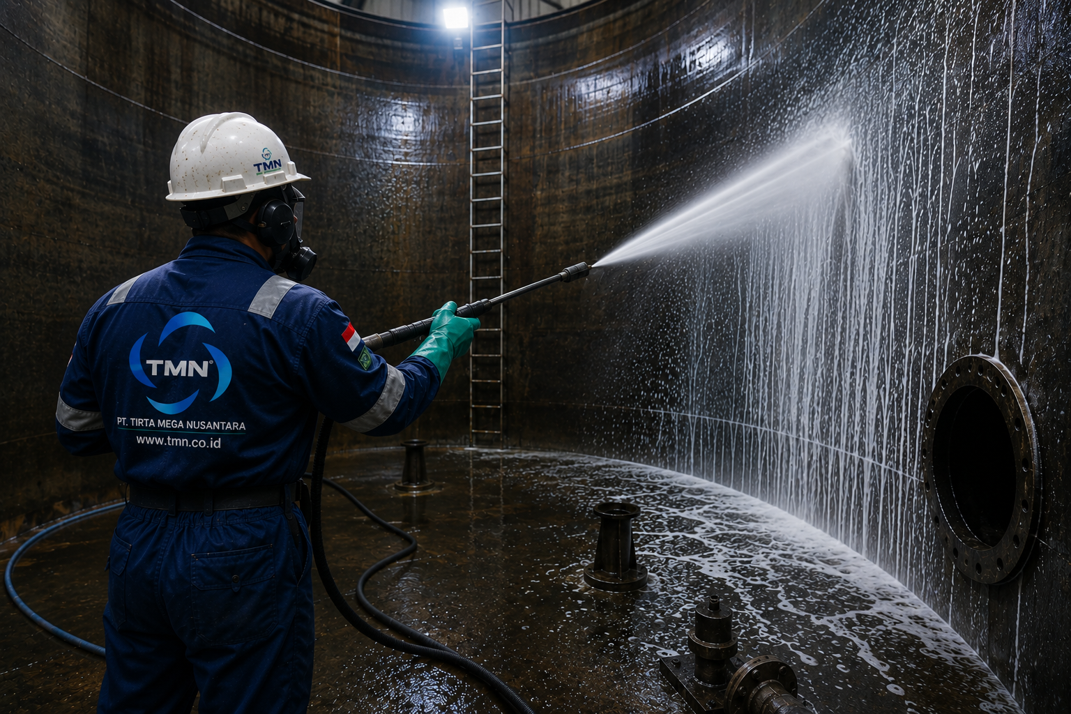 Tank Cleaning at Balikpapan Oil Terminal